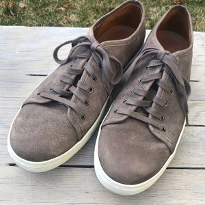 Vince Slater Leather Gray Granite Sneakers made in Italy size 10.5